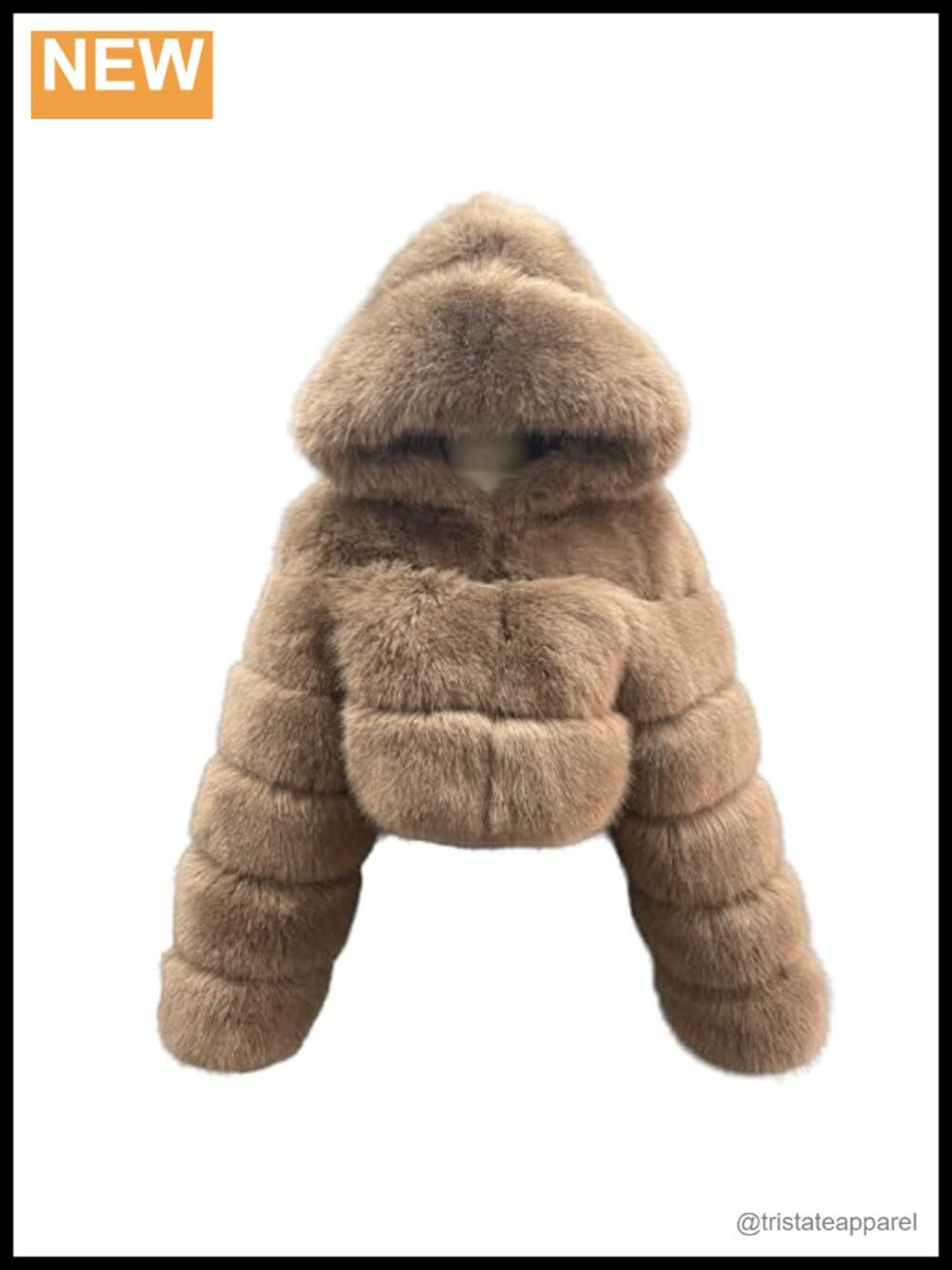 Faux Fur Cropped Hooded Bolero Jacket Luxury Layered Faux Chinchilla Fox